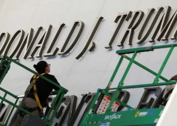 ‘Trying to hide’: Kennedy Center refuses to take tarps off where Trump’s name was removed
