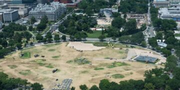 Gasps as Trump’s birthday bash leaves White House grounds in ‘terrible’ condition