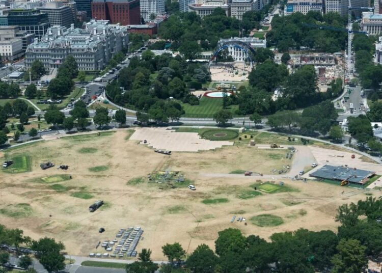 Gasps as Trump’s birthday bash leaves White House grounds in ‘terrible’ condition