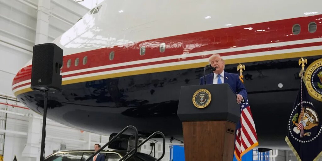 Trump shows off new Air Force One, a gift from Qatar, and admits ‘a normal president wouldn’t do this’