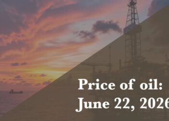 Current price of oil as of June 22, 2026