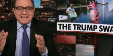 ‘Madness!’ Chris Hayes bursts into laughter mocking Trump’s reflecting pool conspiracy