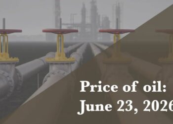 Current price of oil as of June 23, 2026