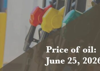 Current price of oil as of June 25, 2026