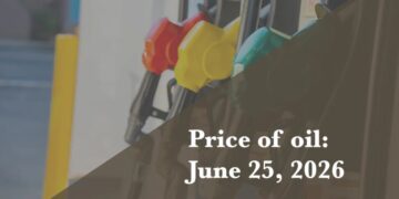 Current price of oil as of June 25, 2026