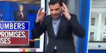 ‘Oh God no!’ Data guru shrieks in mock horror as Trump breaks major campaign promise