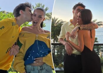 Cruz Beckham sparks engagement rumors after girlfriend Jackie Apostel flashes diamond ring