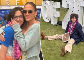 Jennifer Lopez shares intimate photos from twins’ graduation ceremonies — after one reveals new name