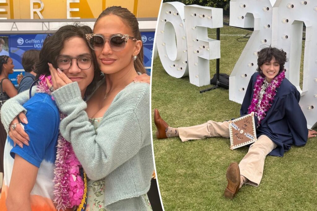 Jennifer Lopez shares intimate photos from twins’ graduation ceremonies — after one reveals new name