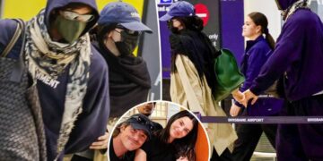 Kendall Jenner and Jacob Elordi fly under the radar at airport after Australia getaway