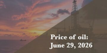 Current price of oil as of June 29, 2026