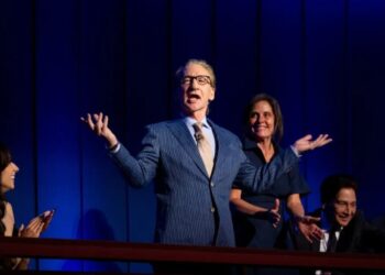 As Bill Maher accepts Mark Twain Prize, the funniest thing is the tarp draped across the Kennedy Center