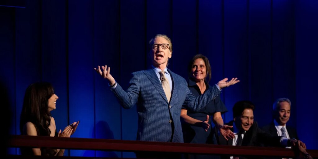 As Bill Maher accepts Mark Twain Prize, the funniest thing is the tarp draped across the Kennedy Center