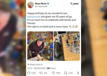 Elon Musk’s Mother Posts Happy Birthday Image for Him That, on Closer Inspection, Is Devastatingly Sad