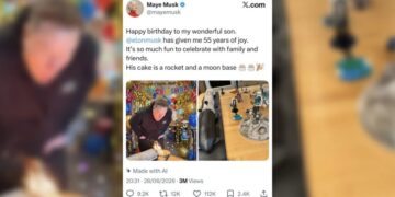 Elon Musk’s Mother Posts Happy Birthday Image for Him That, on Closer Inspection, Is Devastatingly Sad