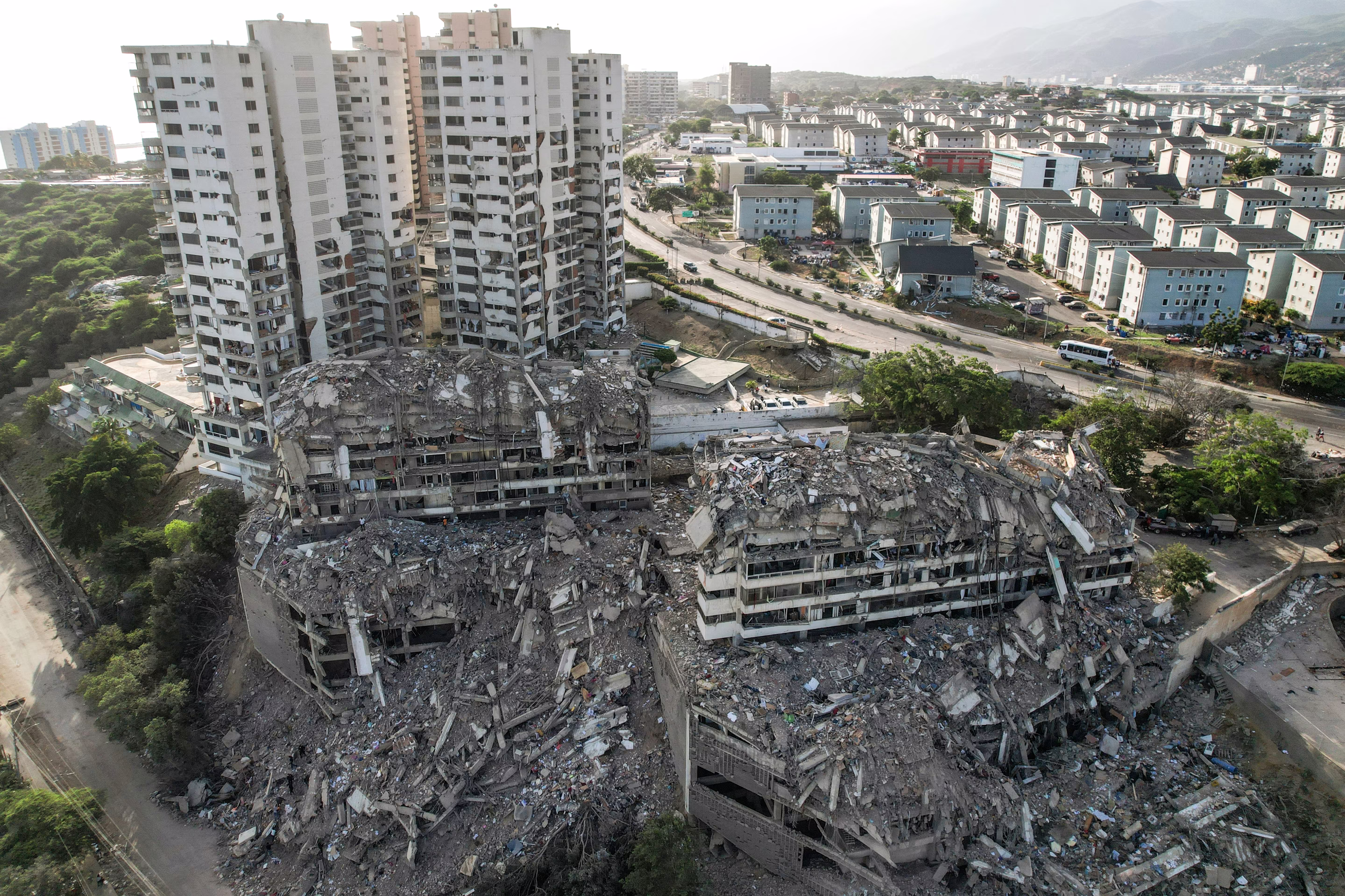 destroyed buildings in a city
