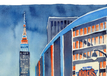While Knicks Fans Celebrate, a New York Artist Fumes