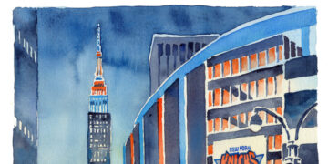 While Knicks Fans Celebrate, a New York Artist Fumes