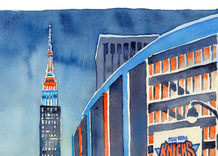 While Knicks Fans Celebrate, a New York Artist Fumes