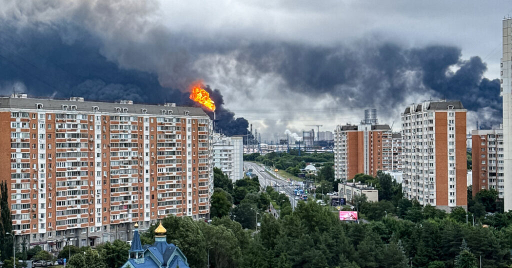 Ukrainian Drones Hit Moscow Refinery in Large-Scale Assault