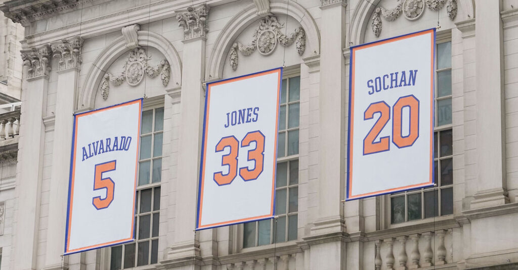 One Knicks Jersey Was Not Like the Others at City Hall