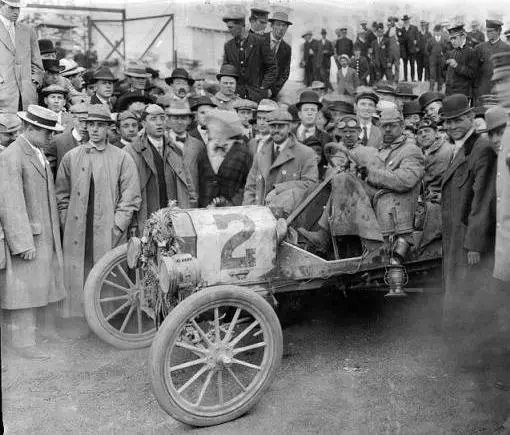 The 1909 Ford Model T at the conclusion of the 1909 Ocean-to-Ocean race.