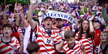 Chanting and Celebrating, U.S. Soccer Fans March to the Match