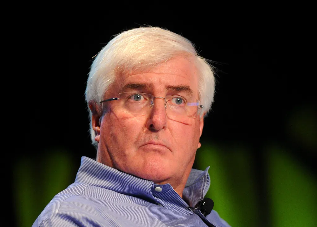 Ron Conway, founder of SV Angel, listens during the TechCrunch Disrupt conference.