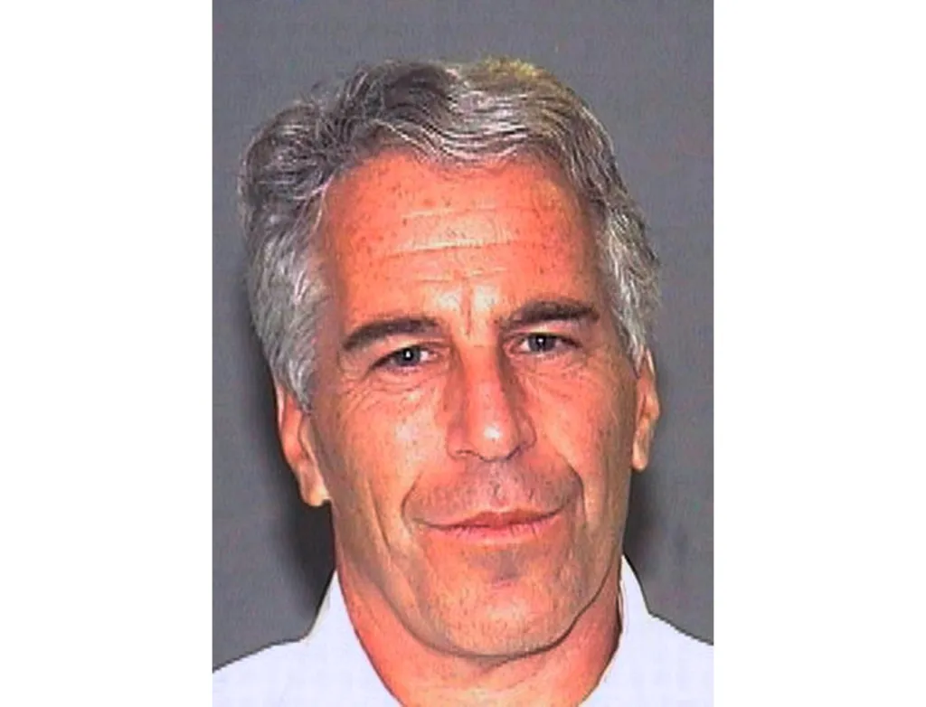 Jeffrey Epstein photo in a white shirt
