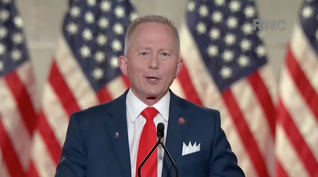 Representative Jeff Van Drew speaking at the 2020 Republican National Convention.