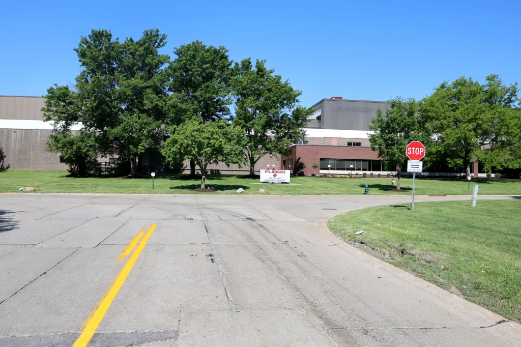 The Plidco company building where Mackenzie Shirilla crashed her vehicle into a brick wall.