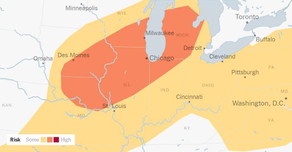 Soupy Mess of Heat and Humidity Fuels a High Risk of Severe Storms for Millions