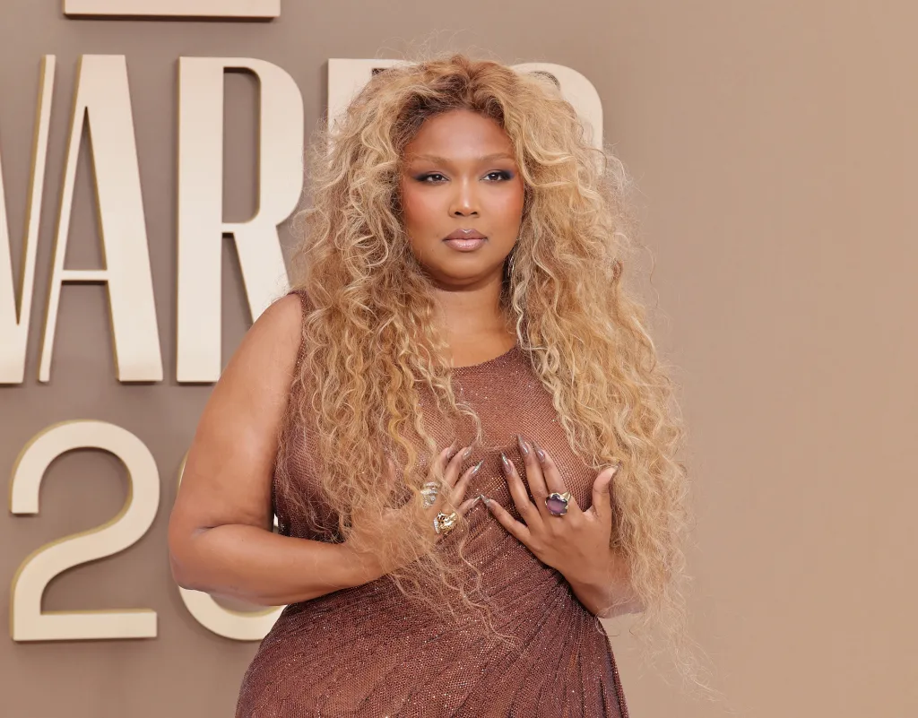 Lizzo on the red carpet at the 2026 BET Awards.