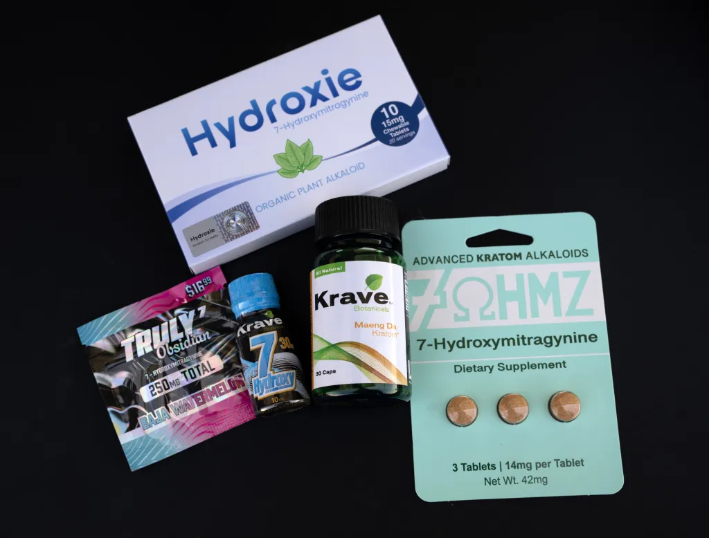 Kratom products that may contain 7-OH, a dangerous = opioid-like chemical manufacturers aren't required to list on product labels.