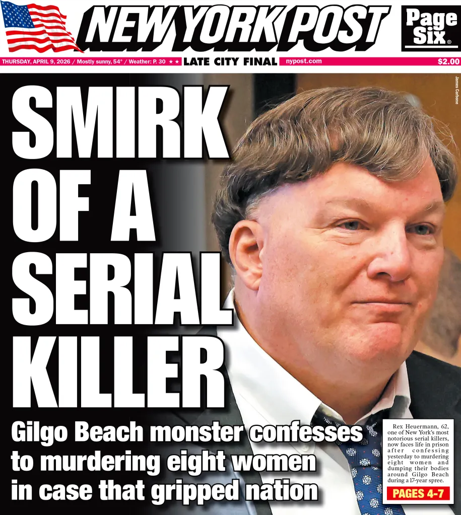 New York Post front page with the headline 