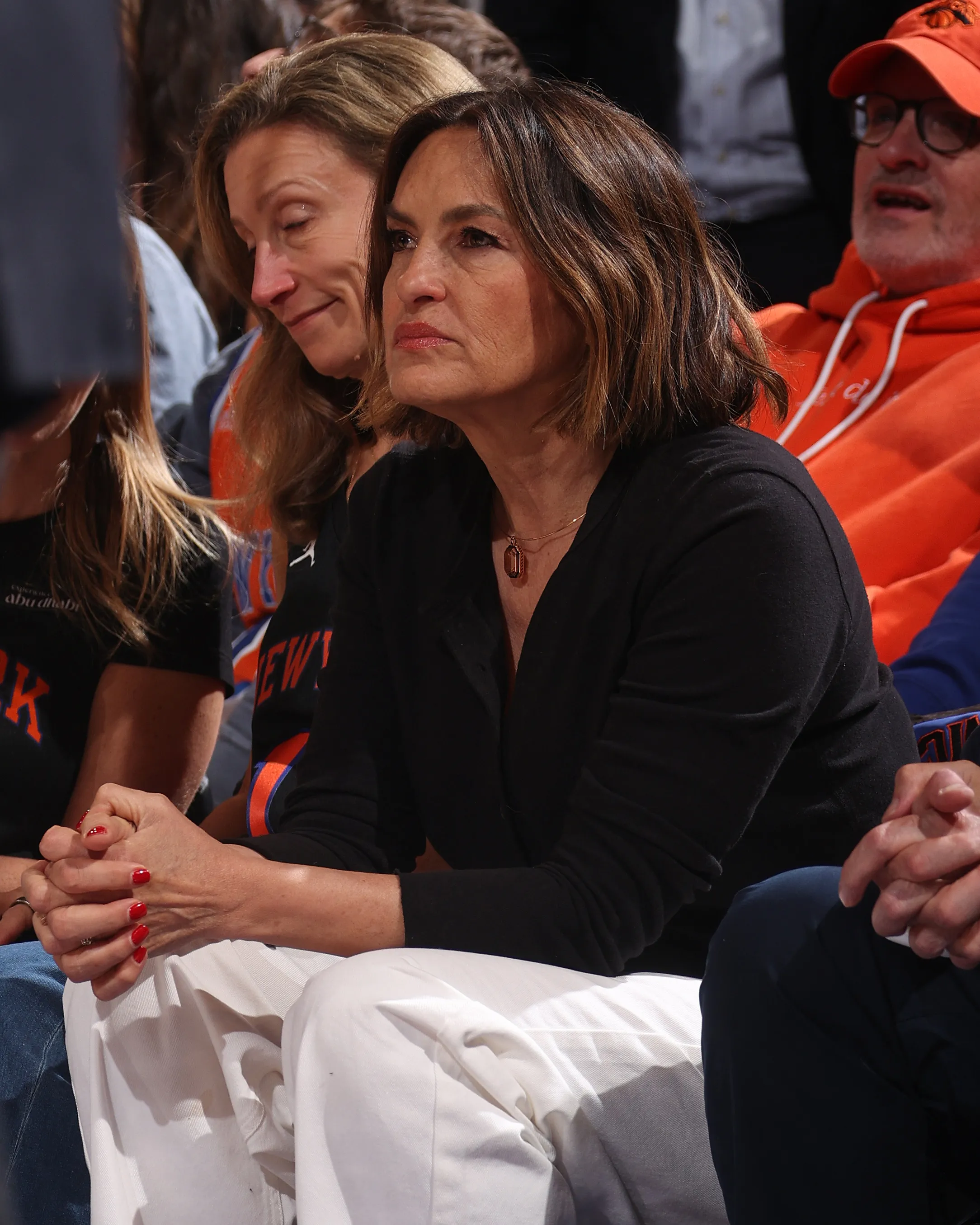 Mariska Hargitay at the game between the Cleveland Cavaliers and New York Knicks.