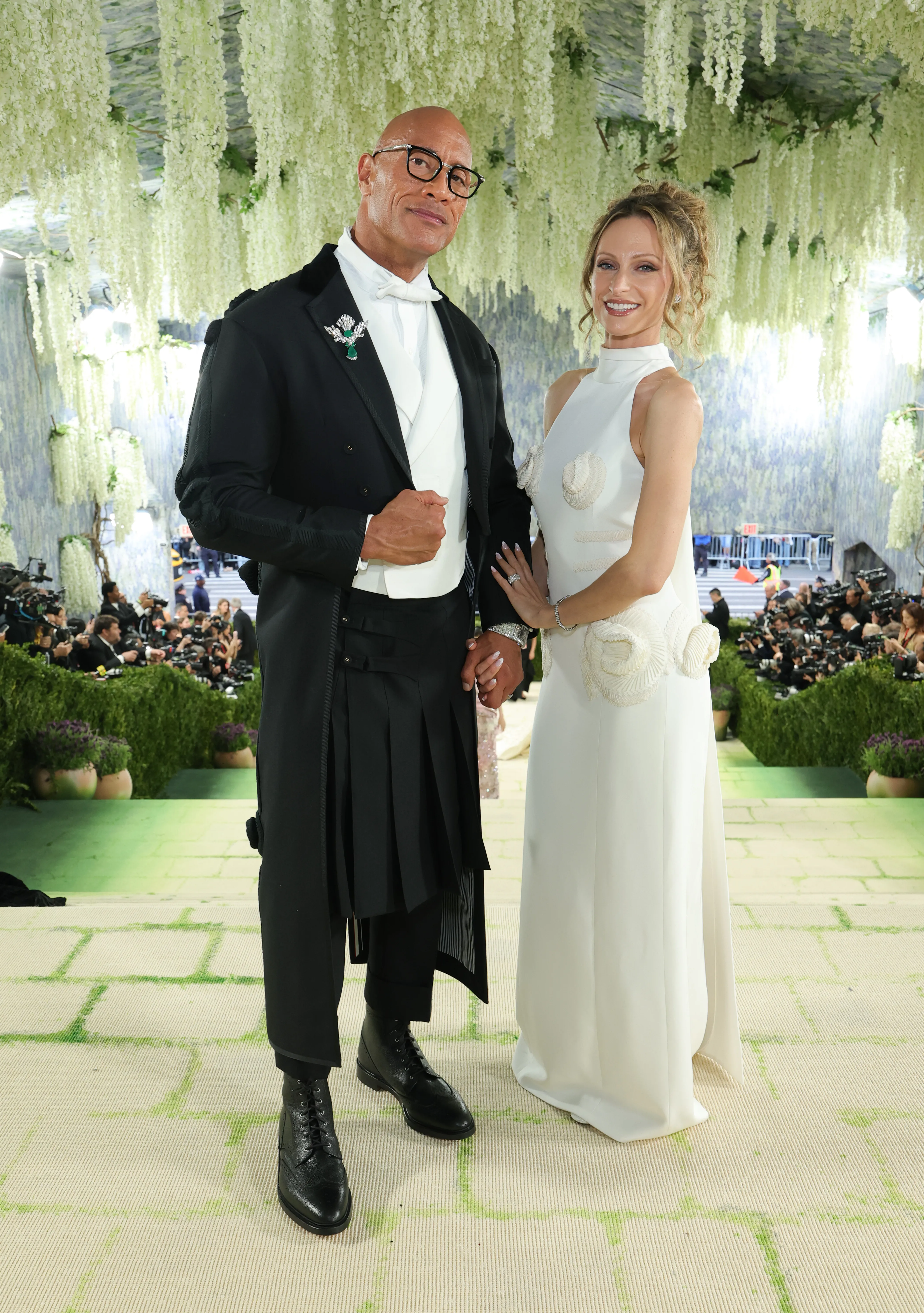 Dwayne Johnson and Lauren Hashian at the 2026 Met Gala