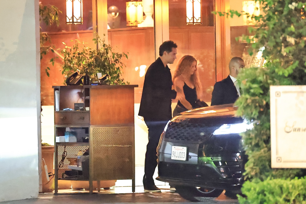 Shakira and Manuel Garcia leaving Sunset Tower Hotel after a dinner date.