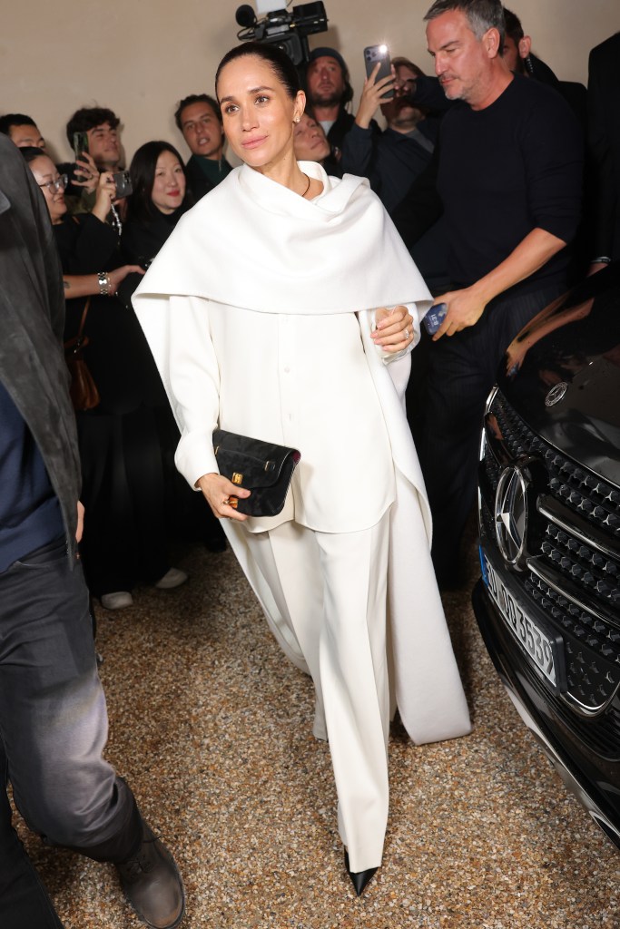 Meghan Markle, Duchess of Sussex, attends the Balenciaga Womenswear Spring/Summer 2026 show as part of Paris Fashion Week.