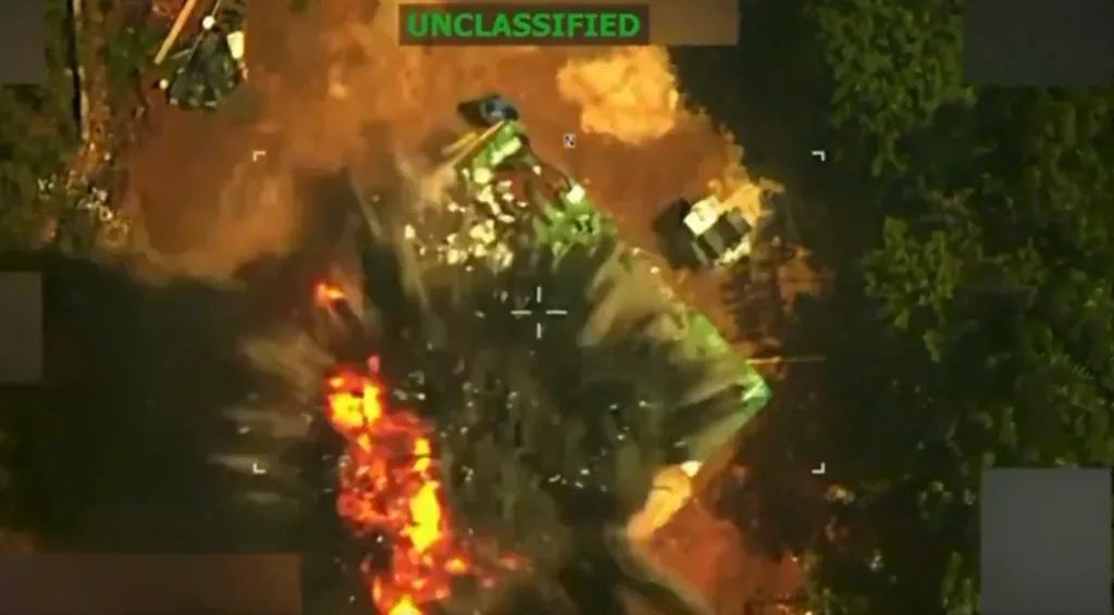 President Donald Trump shared video of a US military airstrike that killed the leader of Venezuela-based gang Tren de Aragua.