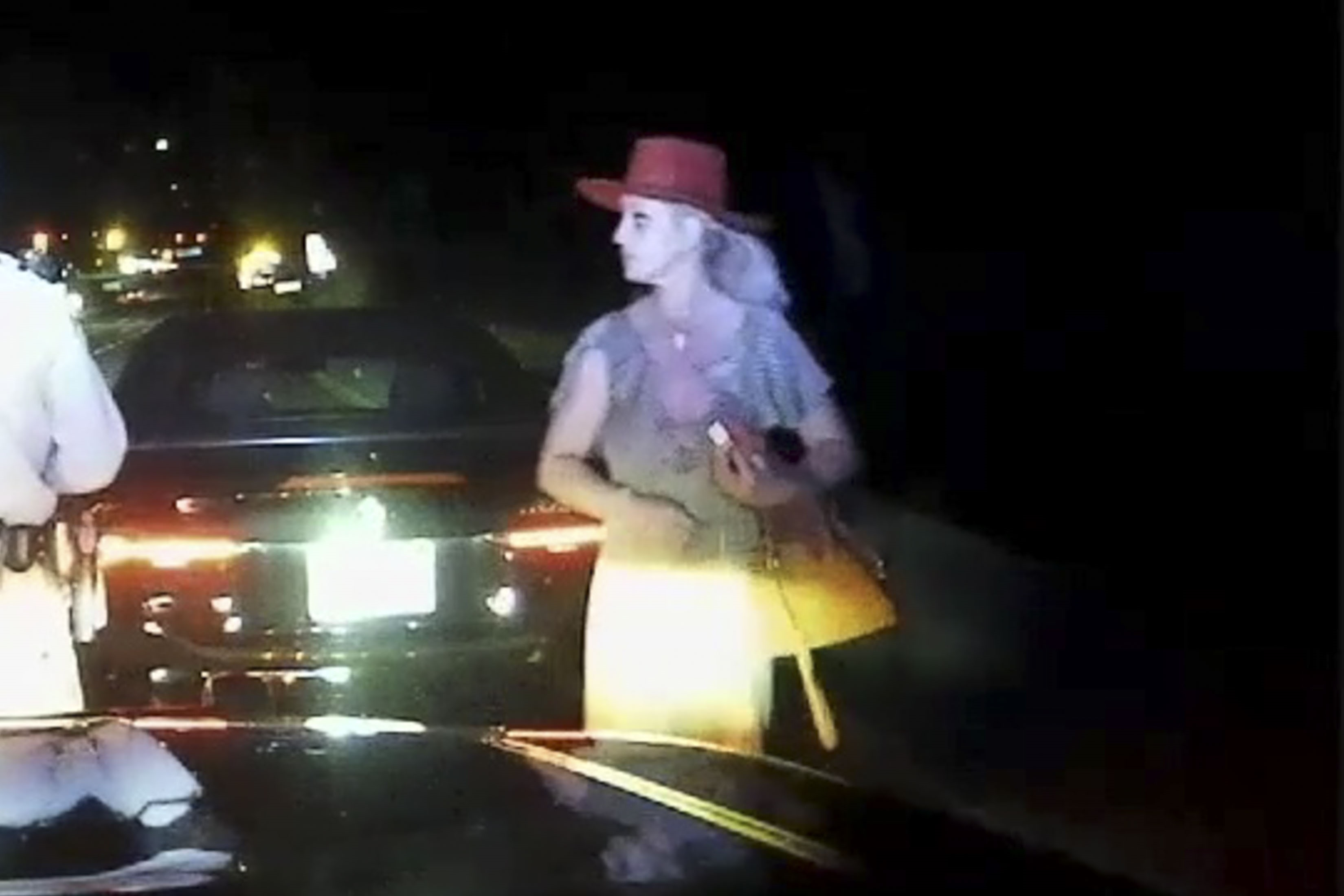 Britney Spears during a DUI arrest.