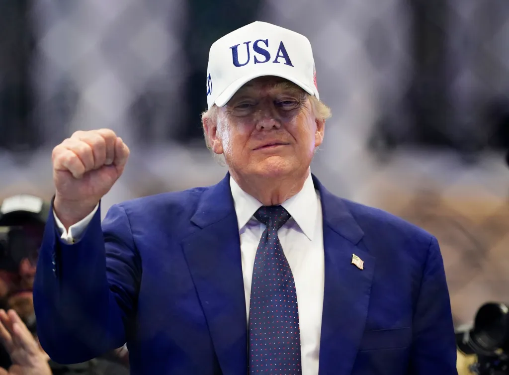 Donald Trump wearing a 