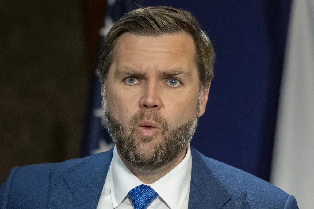 US Vice President JD Vance reacts ahead of the start of a quadrilateral meeting between the United States, Iran, Pakistan and Qatar at the Burgenstock luxury hotel complex near Lake Lucerne, Switzerland, on June 21, 2026