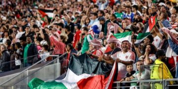 At World Cup Soccer Game, Palestinian Emblems Abound