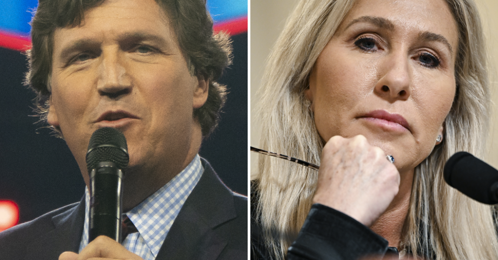 Tucker Carlson and Marjorie Taylor Greene Say They Are Done With the G.O.P.