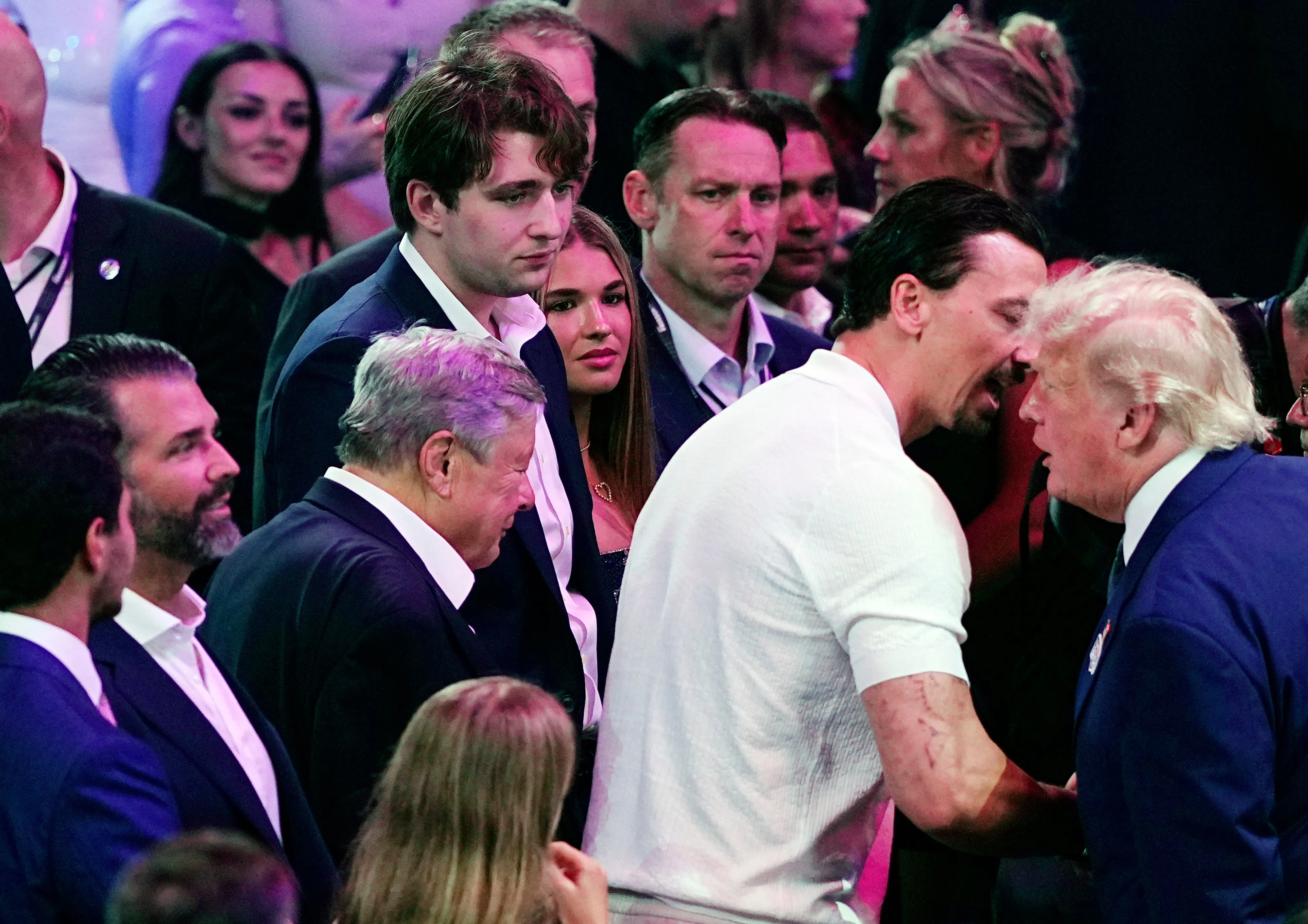 Barron Trump attends the UFC Freedom 250 fight card at the White House.