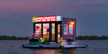 A Floating Convenience Store Appears in Toronto, Attracting the Curious