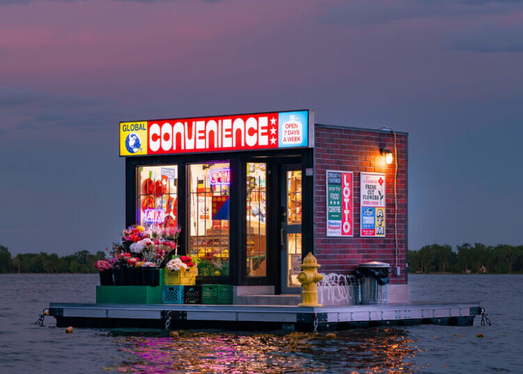 A Floating Convenience Store Appears in Toronto, Attracting the Curious