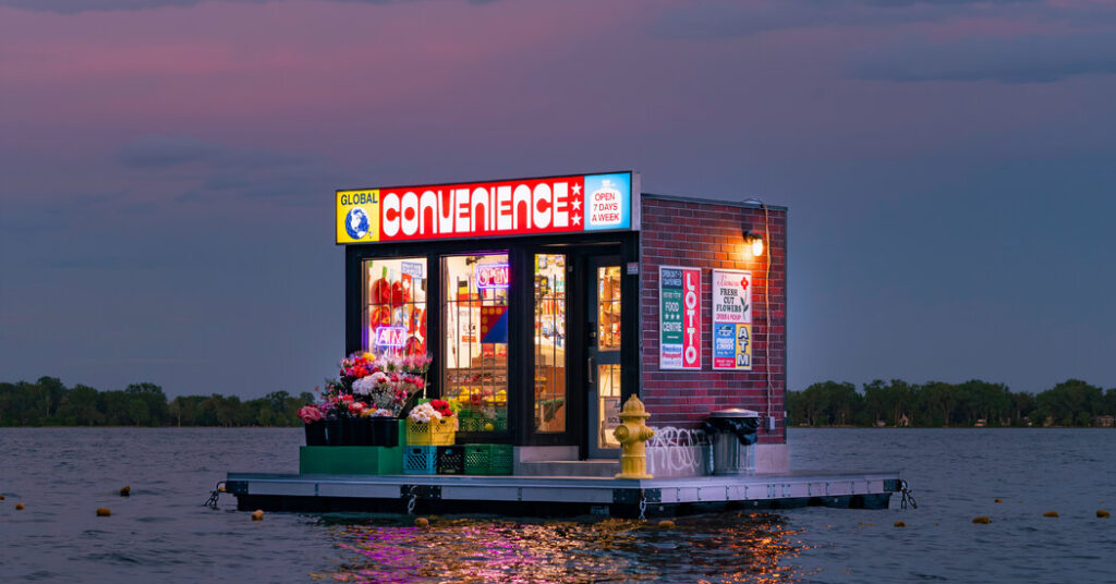 A Floating Convenience Store Appears in Toronto, Attracting the Curious