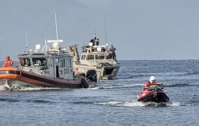Marina Escate rescue boats and a jetski on the water.